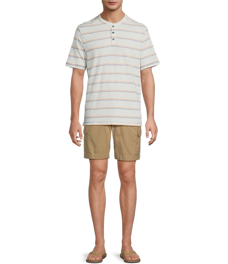 Tommy Bahama Soleil Stripe Short Sleeve Henley Shirt