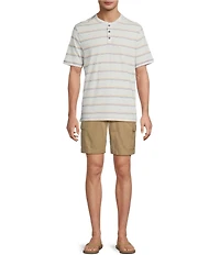 Tommy Bahama Soleil Stripe Short Sleeve Henley Shirt