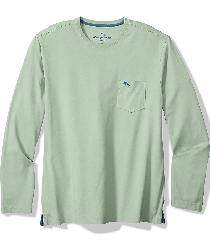 Tommy Bahama Solid New Bali Skyline Long Sleeve Pocket T-Shirt