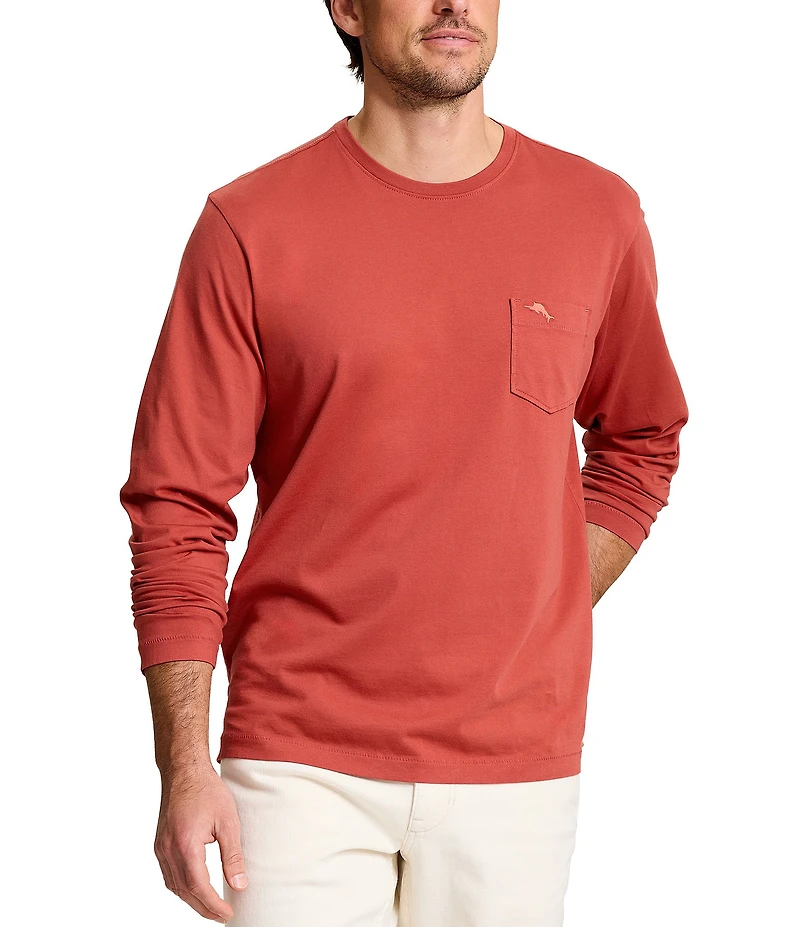 Tommy Bahama Solid New Bali Skyline Long Sleeve Pocket T-Shirt