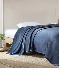 Tommy Bahama Solid Ultra-Soft Plush Fleece Bed Blanket
