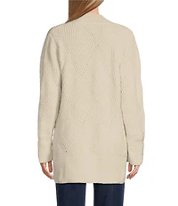 Tommy Bahama St. Luna Chenille Shell Pattern Long Sleeve Patch Pocket Cardigan