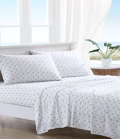 Tommy Bahama Starfish Treasure Printed Washed Cotton Sheet Set