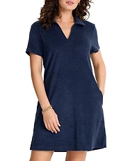 Tommy Bahama Suncoast Johnny Collar Short Sleeve A-Line Dress