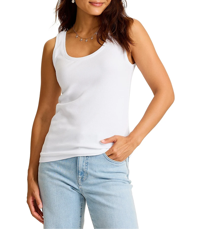 Tommy Bahama Sunset Bay Rib Knit Scoop Neck Sleeveless Tank
