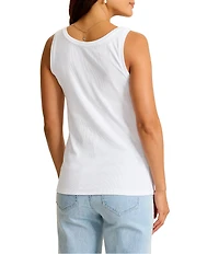 Tommy Bahama Sunset Bay Rib Knit Scoop Neck Sleeveless Tank