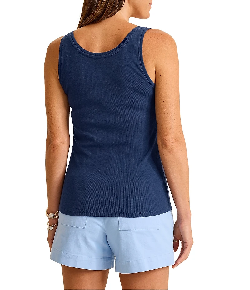 Tommy Bahama Sunset Bay Rib Knit Scoop Neck Sleeveless Tank