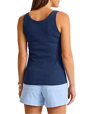 Tommy Bahama Sunset Bay Rib Knit Scoop Neck Sleeveless Tank