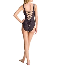 Tommy Bahama Sunset Bloom Reversible Tank One Piece Swimsuit