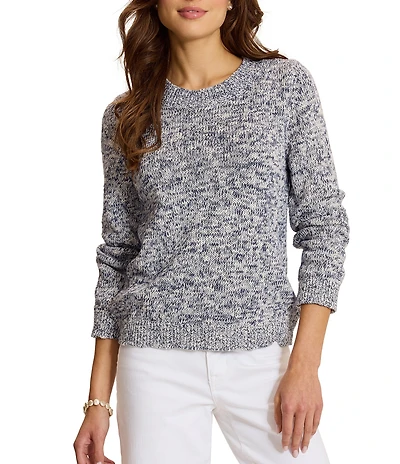 Tommy Bahama Surf Shore Crew Neck Long Sleeve Sweater Top