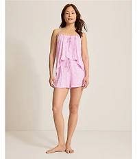 Tommy Bahama Tile Print Sleeveless Jersey Knit Shorty Pajama Set
