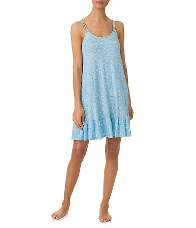 Tommy Bahama Tile Print Sleeveless Scoop Neck Jersey Knit Chemise