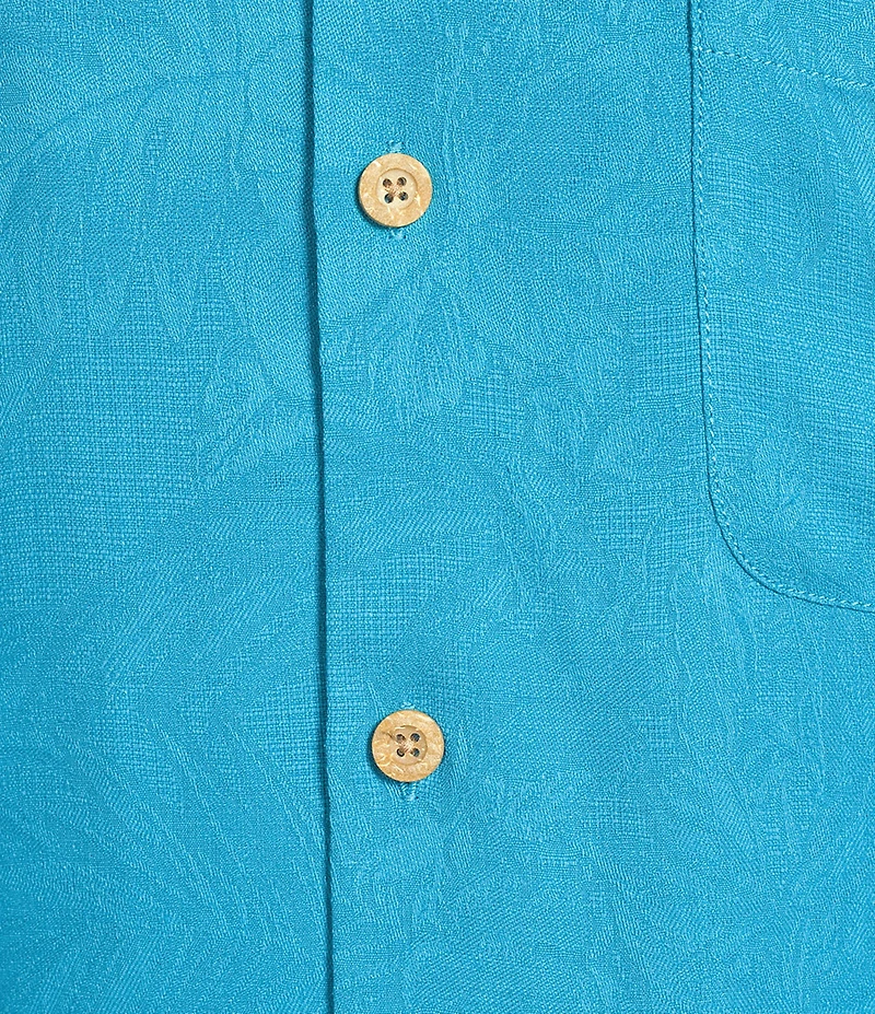 Tommy Bahama Solid Tropic Isle Short Sleeve Camp Collar Woven Shirt