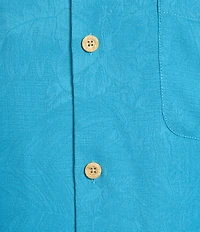 Tommy Bahama Solid Tropic Isle Short Sleeve Camp Collar Woven Shirt
