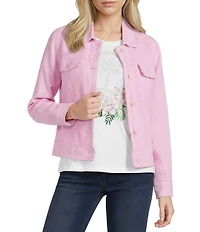 Tommy Bahama Two Palm Raw Edge Point Collar Long Sleeve Button Front Jacket