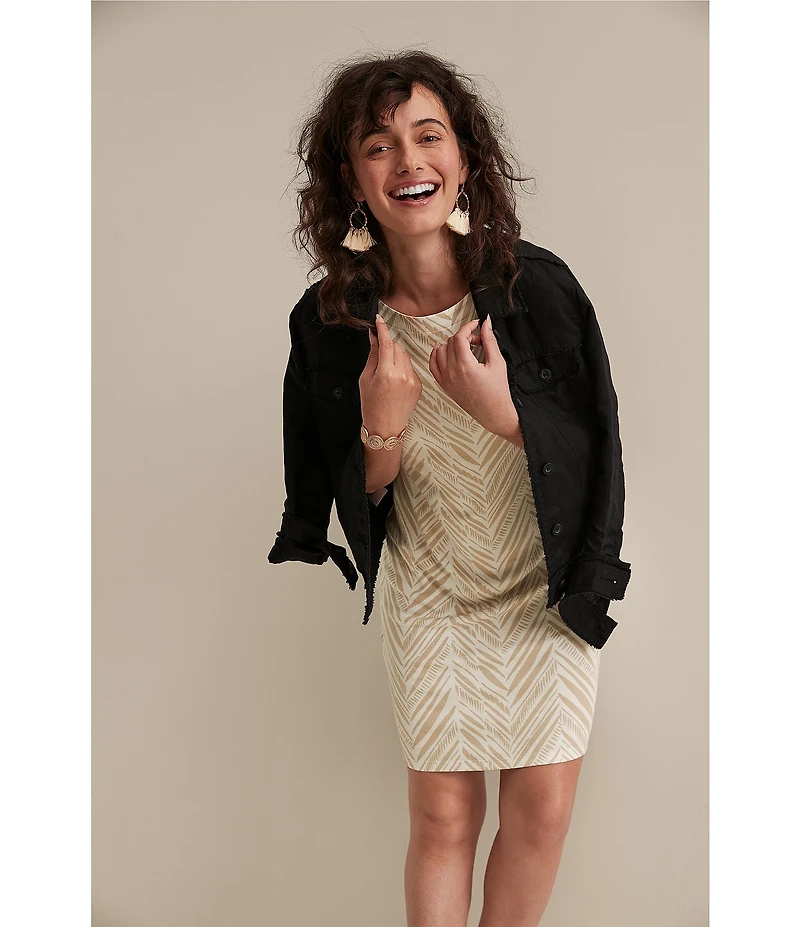 Tommy Bahama Two Palm Raw Edge Point Collar Long Sleeve Button Front Jacket