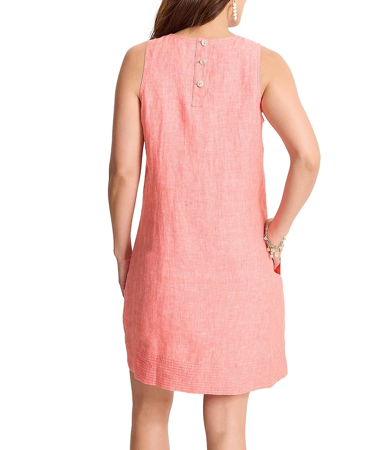 Tommy Bahama Two Palms Plain Weave Crew Neck Sleeveless Shift Dress