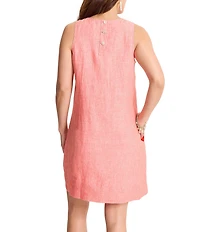 Tommy Bahama Two Palms Plain Weave Crew Neck Sleeveless Shift Dress