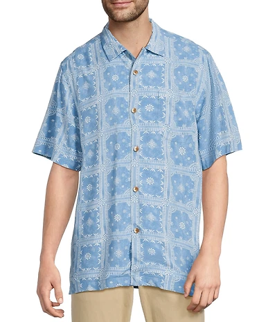 Tommy Bahama Veracruz Cay Bandana Breeze Short Sleeve Woven Camp Shirt