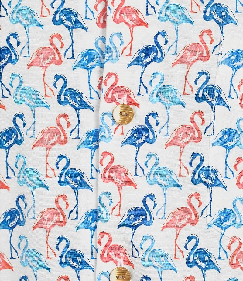 Tommy Bahama Veracruz Cay Flamingo Mingle Short Sleeve Woven Shirt