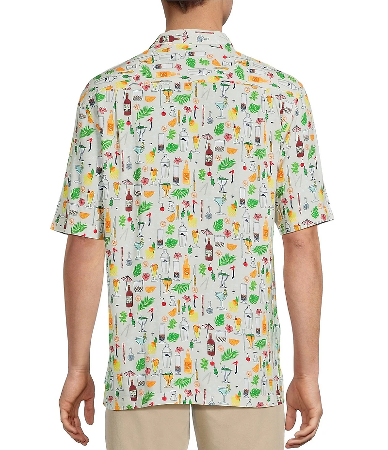 Tommy Bahama Veracruz Cay Lemon Lounge Short Sleeve Woven Camp Shirt