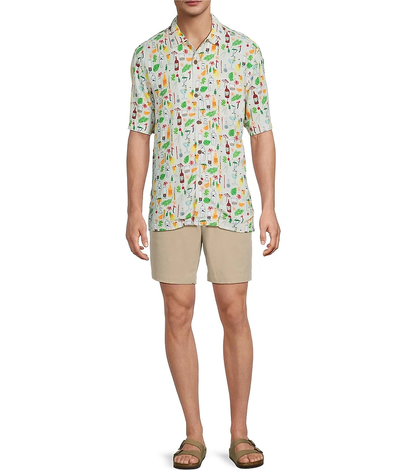 Tommy Bahama Veracruz Cay Lemon Lounge Short Sleeve Woven Camp Shirt
