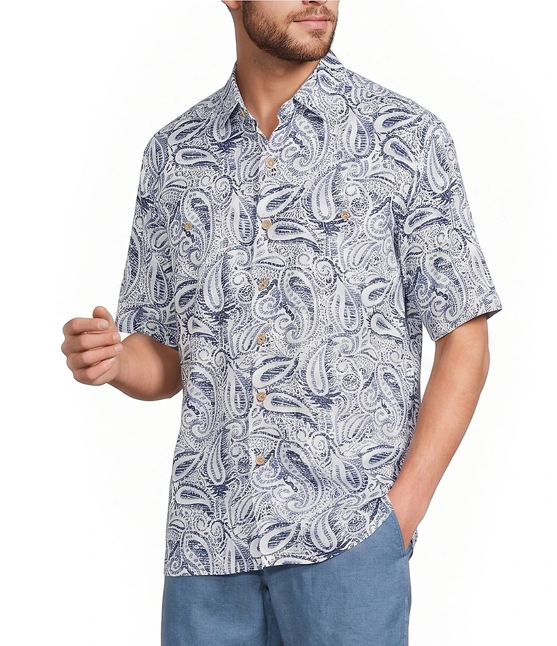 Tommy Bahama Veracruz Sands Paisley Petals Short Sleeve Woven Shirt