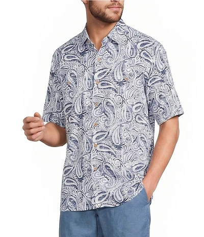Tommy Bahama Veracruz Sands Paisley Petals Short Sleeve Woven Shirt