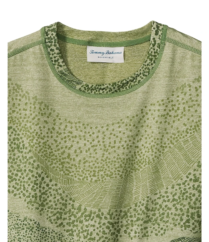 Tommy Bahama Wave Brea Flip Print Reversible Crew Short Sleeve Knit T-Shirt