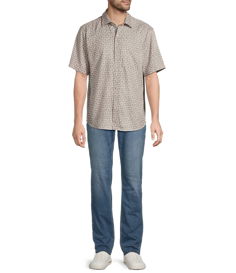 Tommy Bahama Weave In The Moment Short Sleeve Woven Shirt