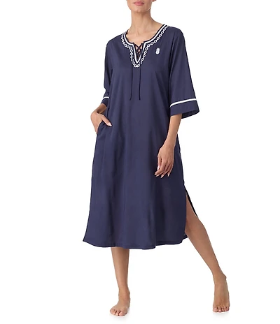 Tommy Bahama Woven 3/4 Sleeve V-Neck Caftan