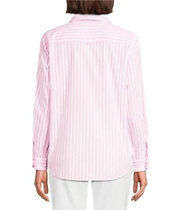 Tommy Bahama Woven Oceanic Voile Point Collar Long Sleeve Button Front Shirt