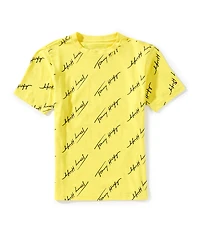 Tommy Hilfiger Little Boys Short-Sleeve Angled Script T-Shirt