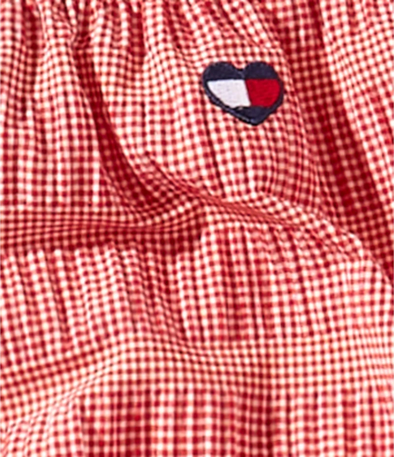 Tommy Hilfiger Little Girls Short-Sleeve Gingham Printed Top & Matching Shorts 2-Piece Set