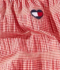Tommy Hilfiger Little Girls Short-Sleeve Gingham Printed Top & Matching Shorts 2-Piece Set
