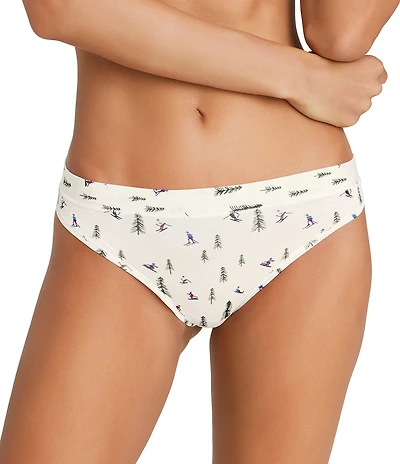 Tommy John Second Skin Ski Mountain Print Thong