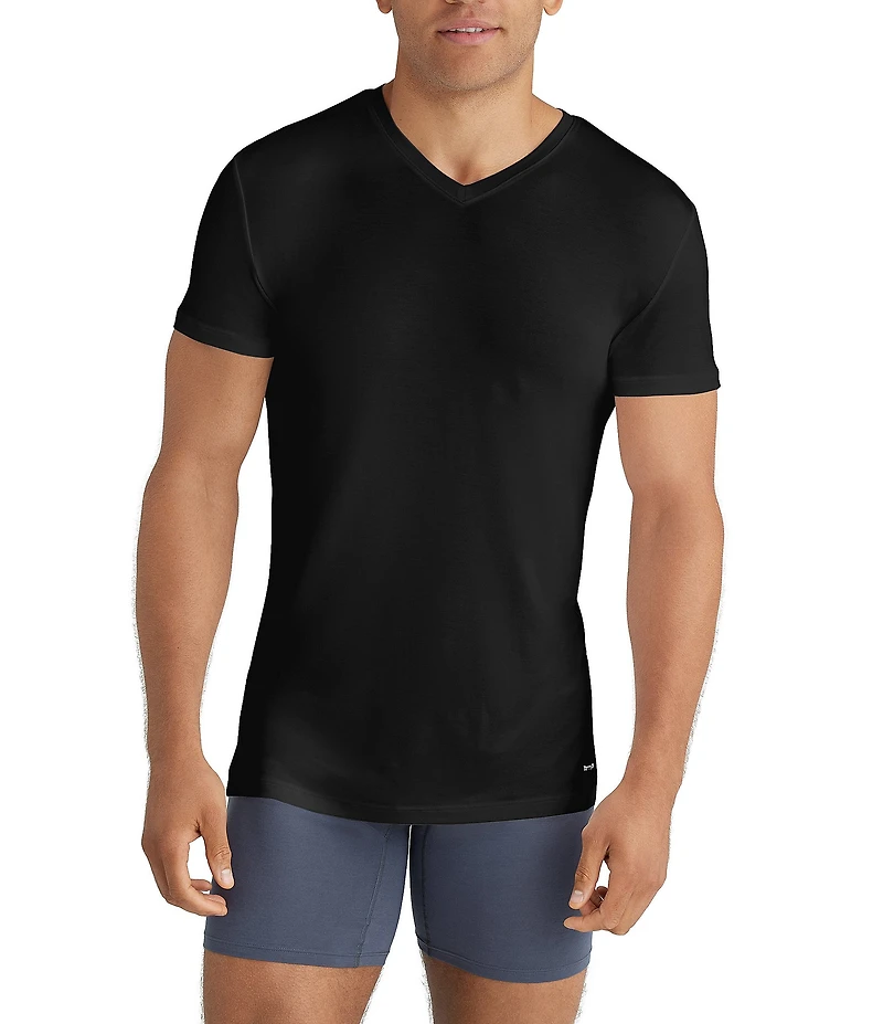 Tommy John Short Sleeve V-Neck Stay Tucked Undershirt 3-Pack