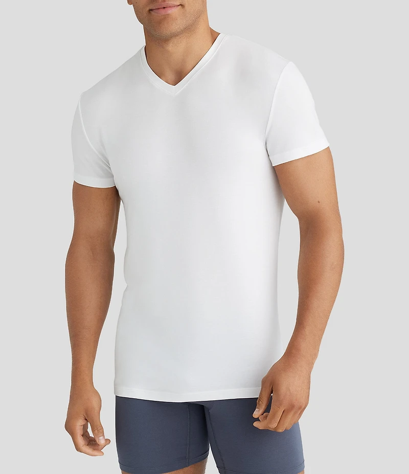 Tommy John Short Sleeve V-Neck Stay Tucked Undershirt 3-Pack