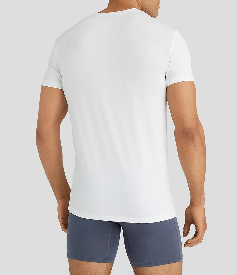 Tommy John Short Sleeve V-Neck Stay Tucked Undershirt 3-Pack