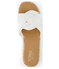TOMS Abby Knot Detail Espadrille Platform Slide Sandals