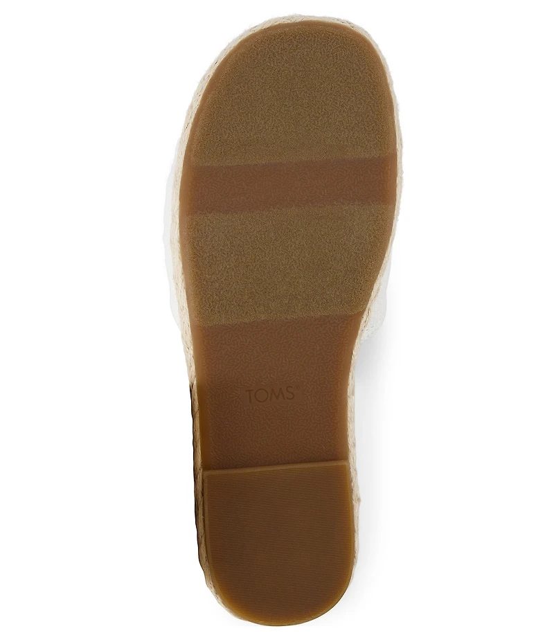 TOMS Abby Knot Detail Espadrille Platform Slide Sandals