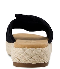 TOMS Abby Knot Detail Espadrille Platform Slide Sandals