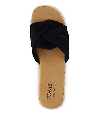 TOMS Abby Knot Detail Espadrille Platform Slide Sandals