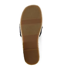 TOMS Abby Knot Detail Espadrille Platform Slide Sandals