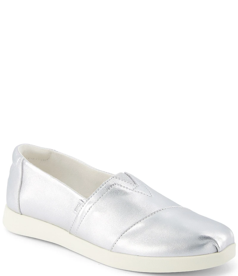 TOMS Alpargata Metallic Leather Slip On Loafers