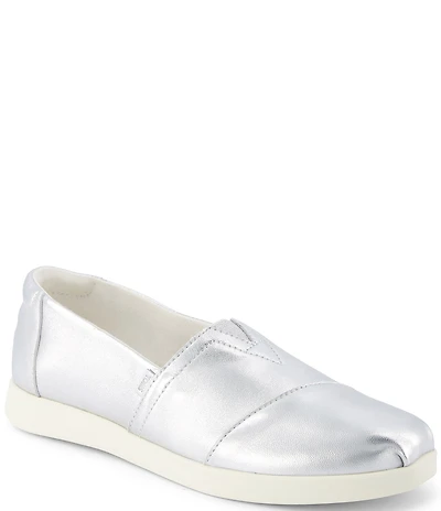 TOMS Alpargata Metallic Leather Slip On Loafers