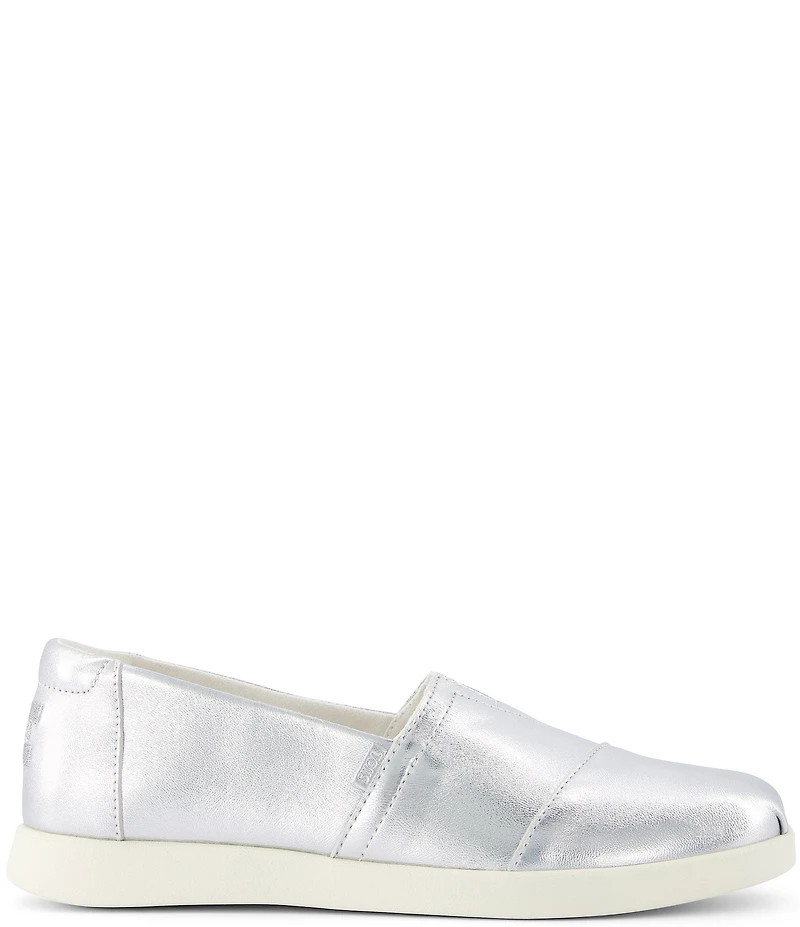 TOMS Alpargata Metallic Leather Slip On Loafers