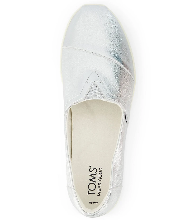 TOMS Alpargata Metallic Leather Slip On Loafers