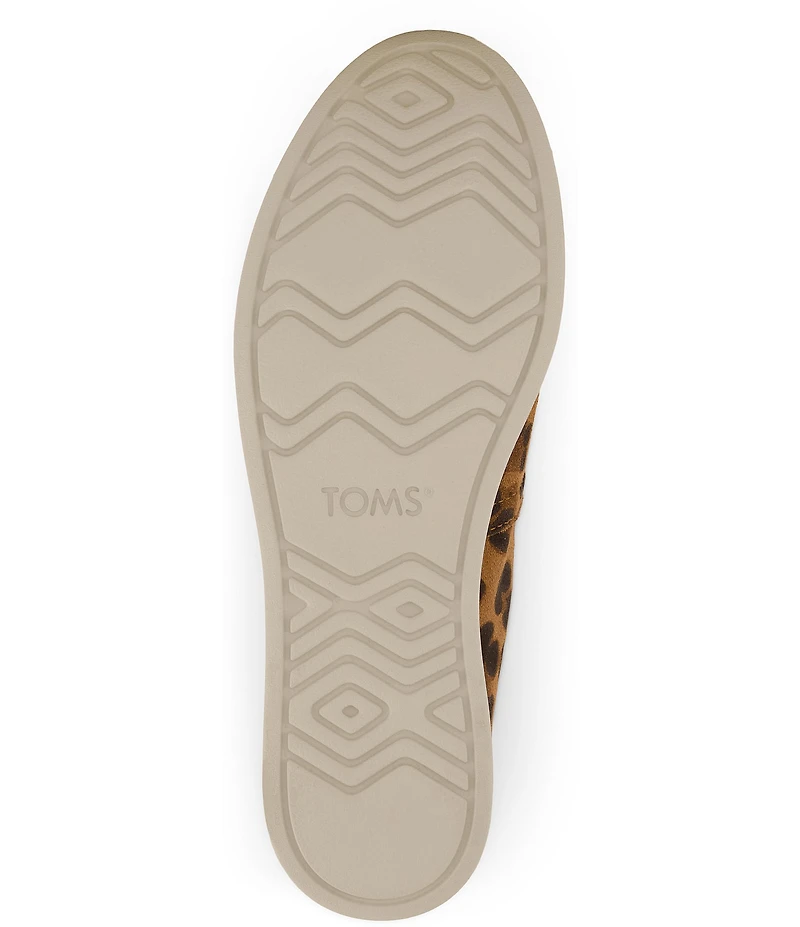TOMS Alpargata Plus Leopard Print Suede Slip On Loafers