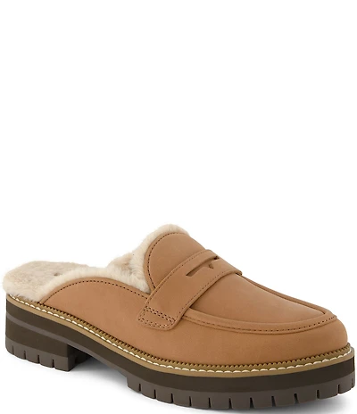 TOMS Cara Faux Fur Lined Lug Mules